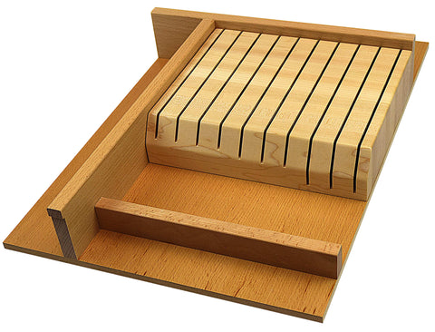 JERSEY CITY - Cooking Utensil & 10 Slot Knife Storage: Narrow Width