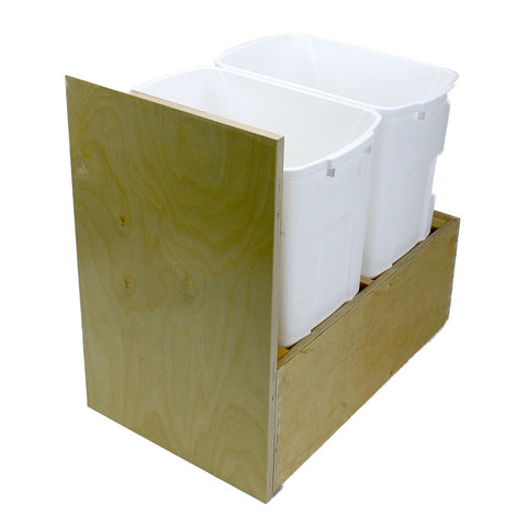 Solo Roll-out Kit -  Trash Roll-out -2 Bin, Cabinet floor mounted. 8" high single drawer. PRTRFM-W-U-2