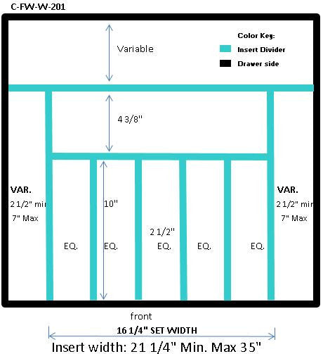 Custom sized Silverware organizers –  – Drawer  Essentials