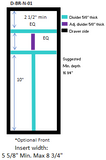 DALLAS - Bathroom: 4 Section, Narrow Width. Reversible