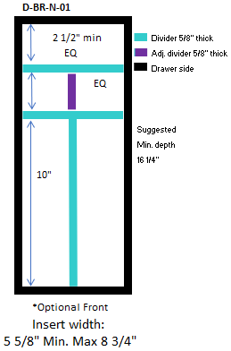 DALLAS - Bathroom: 4 Section, Narrow Width. Reversible