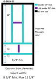 DAYTONA - Bathroom: 5 Section, Narrow Width. Reversible