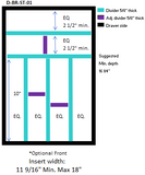 DECATUR - Bathroom: 6 Section, Medium Width. Reversible