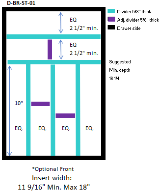 DECATUR - Bathroom: 6 Section, Medium Width. Reversible