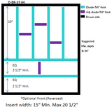 DENVER -Bathroom: 7 Section, Medium Width. Reversible
