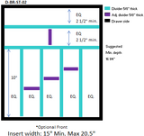 DENVER -Bathroom: 7 Section, Medium Width. Reversible