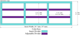GALVESTON - 3 Column Adjustable Divider: Large