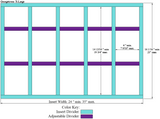 GEORGETOWN - 5 Column Adjustable Divider: X-Large