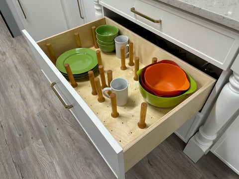 CUT TO SIZE Deep Medium Drawer Peg Board and Post (4DPS-3021