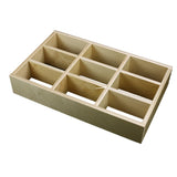 3 Section Adjustable Divider (up to 9 cubicles) organizer insert.  Interior Drawer Dimension Range: Width 24 1/16" to 35", Depth 8" to 16", Height 2" to 6". (G-03)