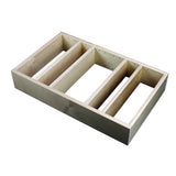 1 Section Adjustable Divider (up to 6 cubicles) organizer insert.  Interior Drawer Dimension Range: Width 24 1/16" to 35", Depth 8" to 21", Height 2" to 6". (G-31)