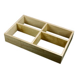 2 Section Adjustable Divider (up to 6 cubicles) organizer insert.  Interior Drawer Dimension Range: Width 24 1/16" to 35", Depth 16 1/16" to 21", Height 2" to 6". (G-16)
