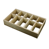 5 Section Adjustable Divider (up to 15 cubicles) organizer insert.  Interior Drawer Dimension Range: Width 24 1/16" to 35", Depth 8" to 16", Height 2" to 6". (G-07)