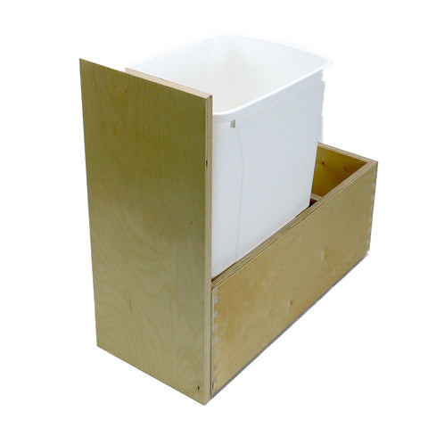 Solo Roll-out Kit -  Trash Roll-out -1 Bin, Cabinet floor mounted. 8" high single drawer. PRTRFM-W-U-1