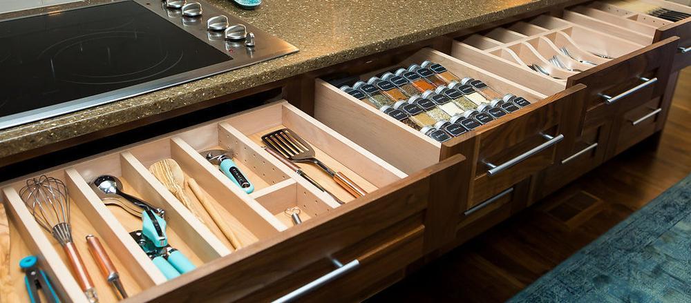 Kitchen Drawer Divider Tableware Storage Box Home Cabinet Built-in